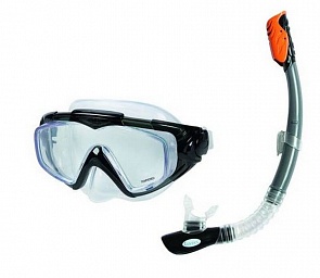 Набор для плавания – Маска и трубка Силикон аква про, от 14 лет (Intex, с55962)